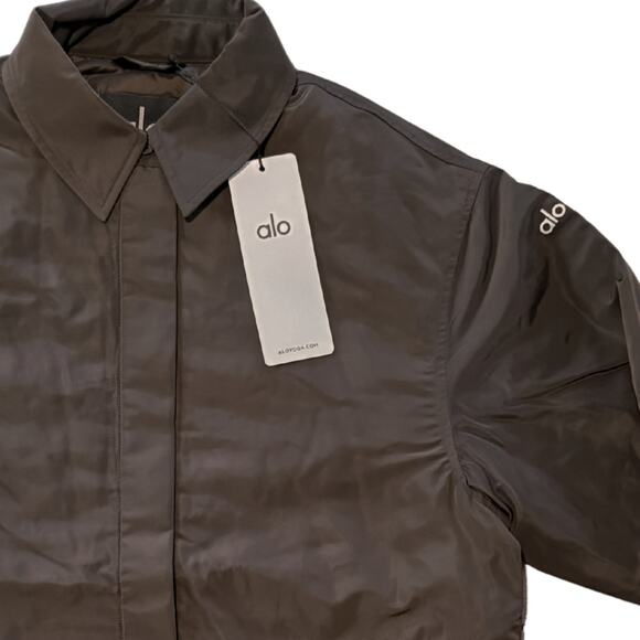 NWT ALO Socialite Shacket Espresso XS Lightweight Unisex Layering Jacket - Picture 6 of 10